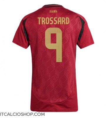 Belgio Leandro Trossard #9 Prima Maglia Femmina Europei 2024 Manica Corta